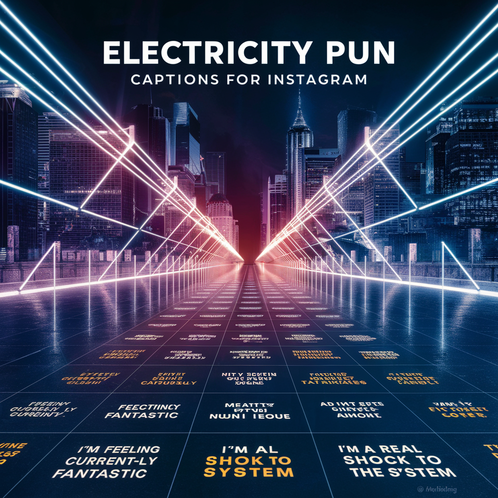Electricity Pun Captions for Instagram