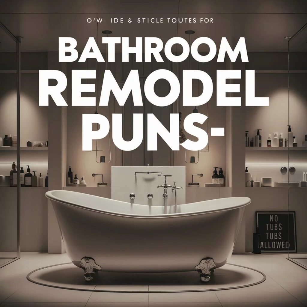 bathroom remodel puns