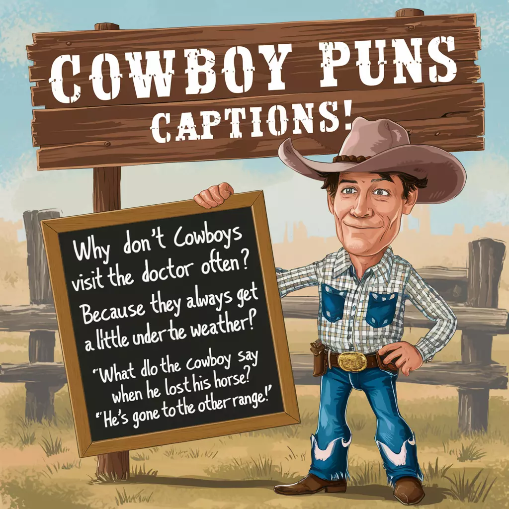 Cowboy Puns Captions