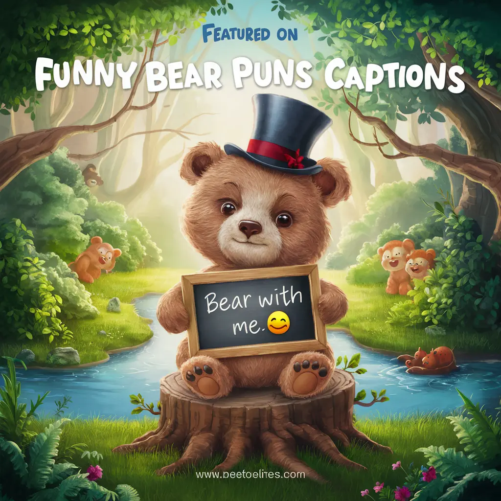 Funny Bear Puns Captions