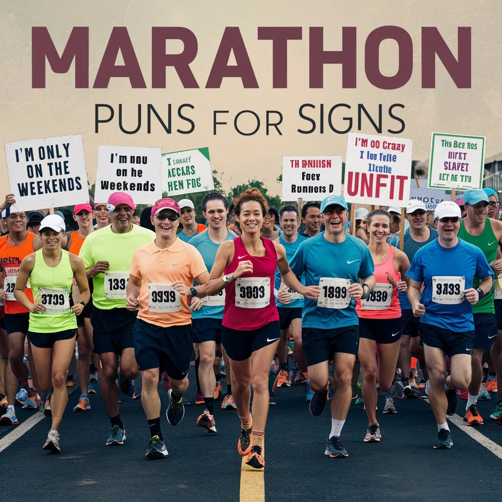 Marathon Puns for Signs