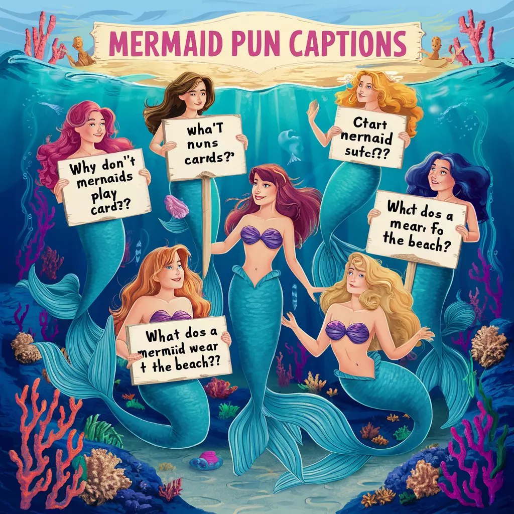 Mermaid Pun Captions