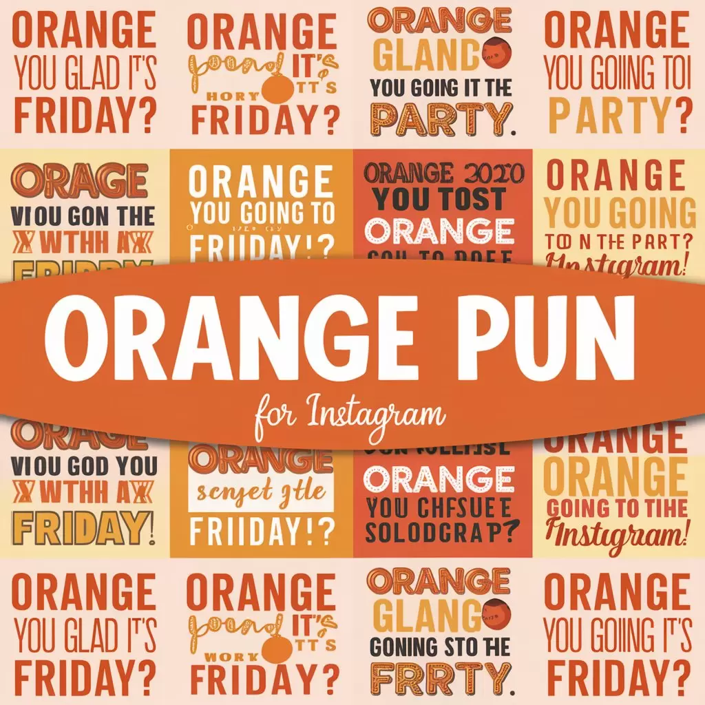 Orange puns for Instagram