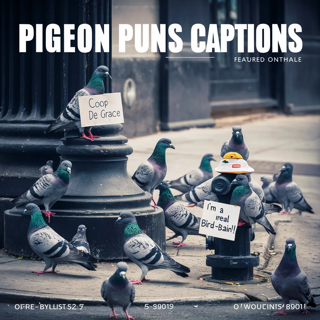  Pigeon Puns Captions