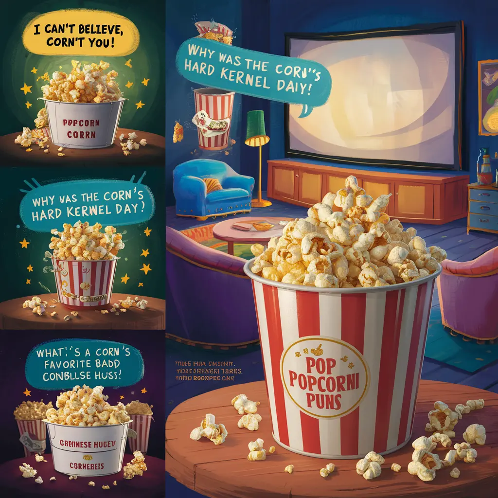 Popcorn Puns Captions