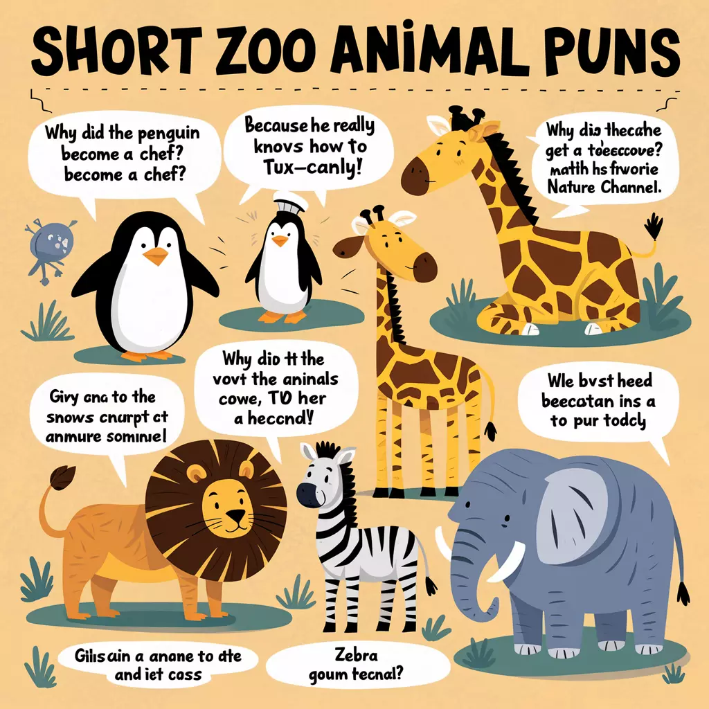 Short Zoo Animal Puns