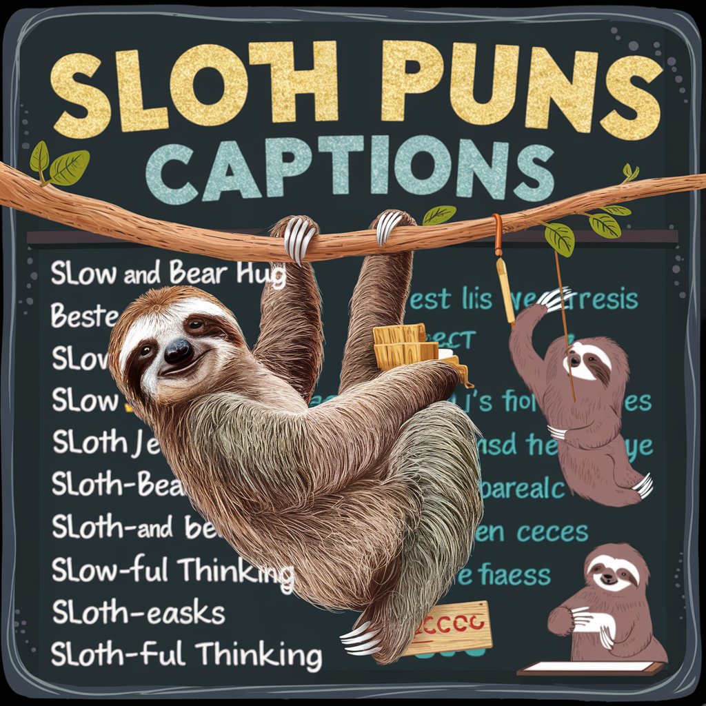 Sloth Puns Captions 